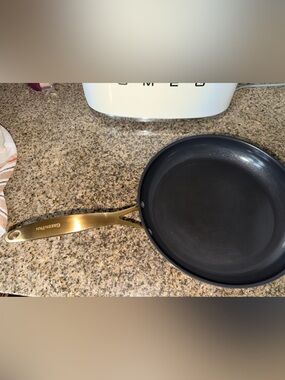 GreenPan Black Nonstick Skillet with Gold Handle